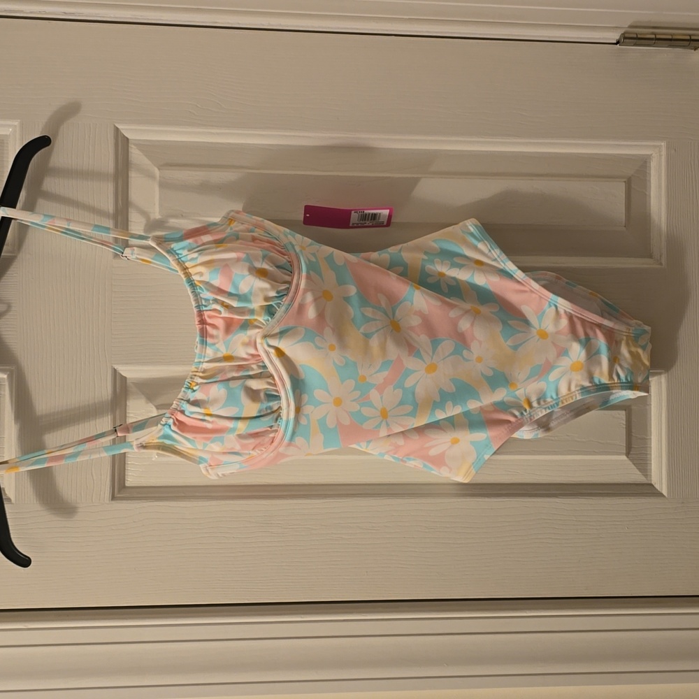 NINETY-NINE WOMEN'S JUNIORS SIZE PINK FLORAL ONE PIECE BATHING SUIT SIZE SMALL